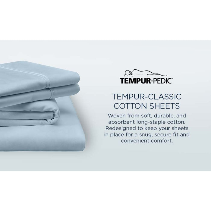TEMPUR Classic Cotton Sheet Set Cool Gray