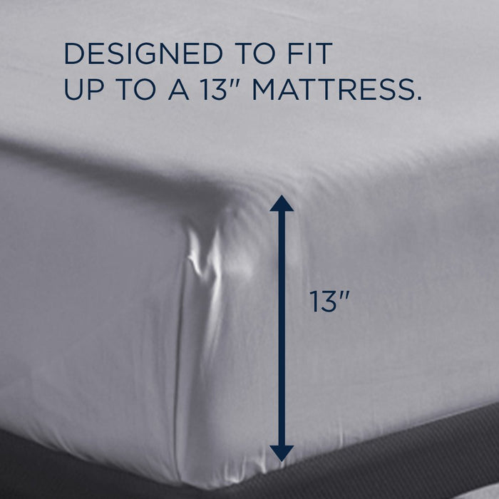 TEMPUR Classic Cotton Sheet Set Sleepy Silver Mist