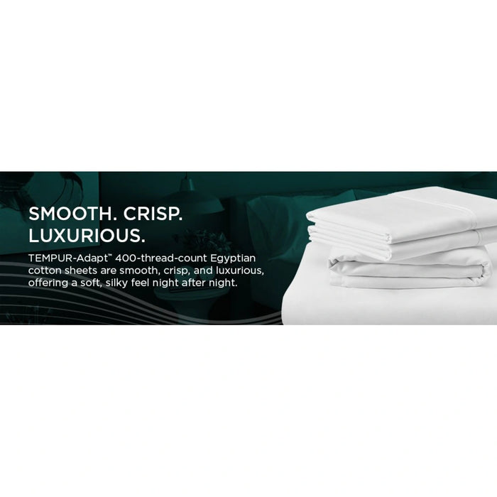 TEMPUR Luxe Egyptian Cotton Pillowcase Set White