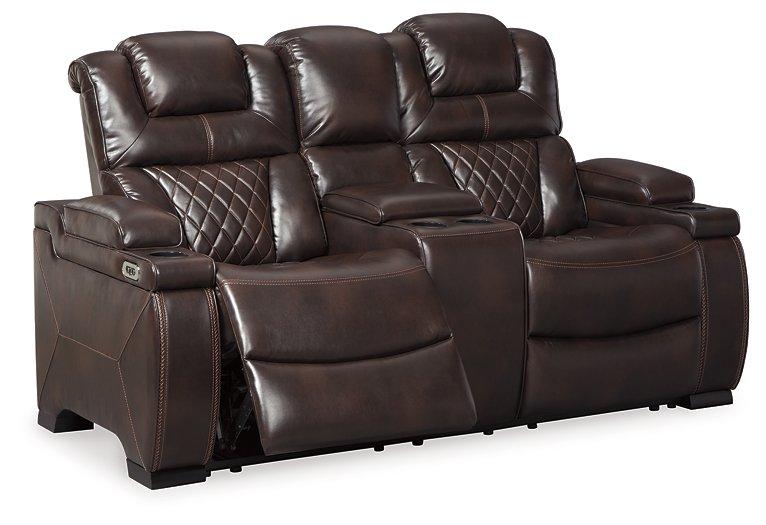 Warnerton Power Reclining Loveseat with Console