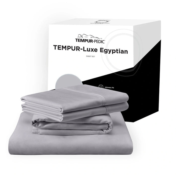 TEMPUR Luxe Egyptian Cotton Pillowcase Set Silver Mist